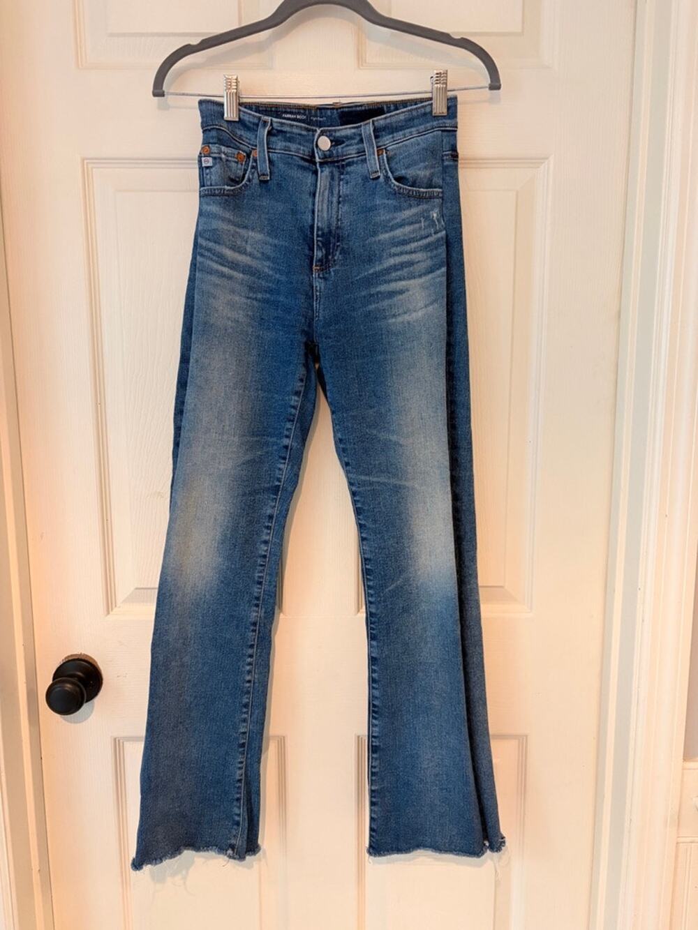 AG Jeans Farrah Boot High Rise Raw Hem Jeans 27 32
